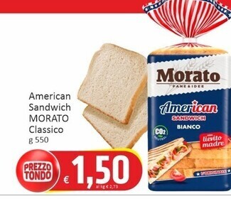 Paghi Poco Morato american sandwich classico offerta