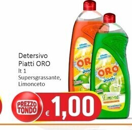 Paghi Poco Oro detersivo piatti offerta