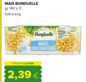 Tigre Bonduelle mais offerta