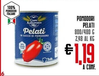 Todis Cuore mediterraneo pomodori pelati offerta