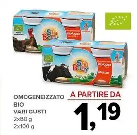 Todis Sun baby - omogeneizzato bio vari gusti offerta