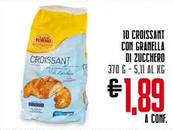 Todis I tesori del forno 10 croissant con granella di zucchero offerta