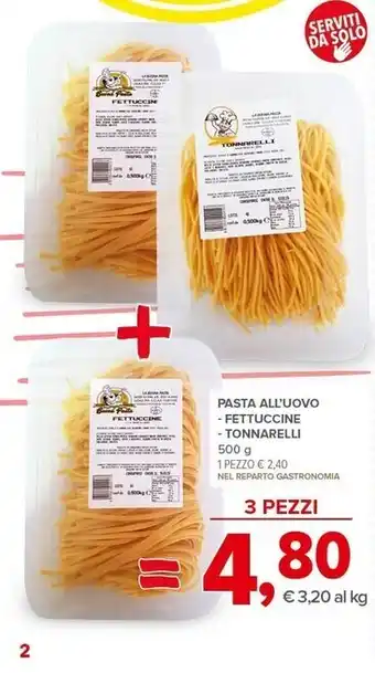 Todis Pasta all'uovo fettuccine offerta