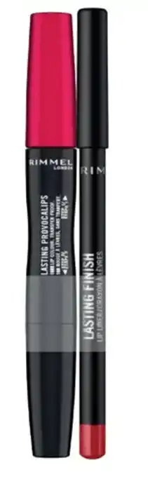 Iperal RIMMEL Lasting Provocalips Rossetto + Lasting Finish Matita labbra offerta