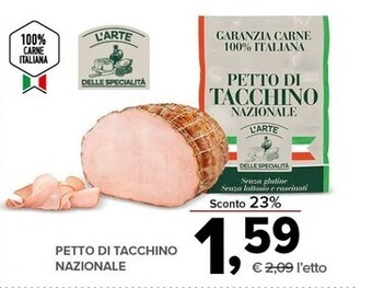 Todis L'arte delle specialità petto di tacchino nazionale offerta