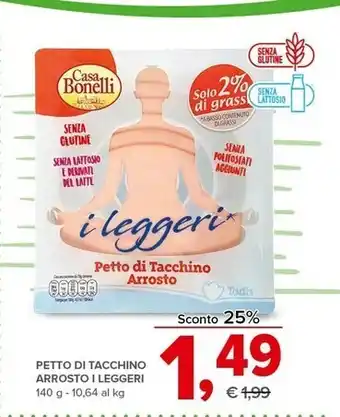Todis Casa bonelli petto di tacchino arrosto i leggeri offerta