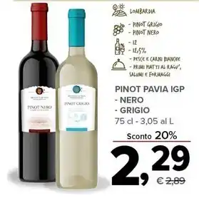 Todis Pinot pavia igp nero offerta