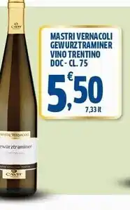Sigma Mastri vernacoli gewurztraminer vino trentino doc offerta