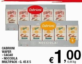 Sigma Cabrioni wafer cacao offerta