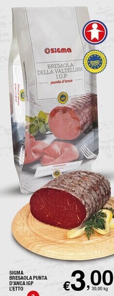 Sigma Sigma bresaola punta d anca igp offerta