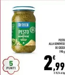Conad De cecco pesto alla genovese offerta