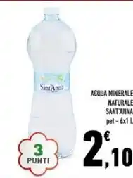 Conad Sant'anna acqua minerale naturale offerta