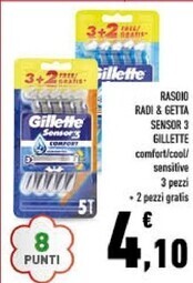 Conad Gillette rasoio radi & getta sensor 3 offerta