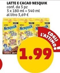 PENNY Nestlè latte e cacao nesquik offerta