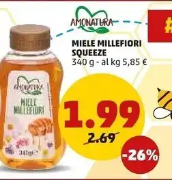 PENNY Amonatura miele millefiori squeeze offerta