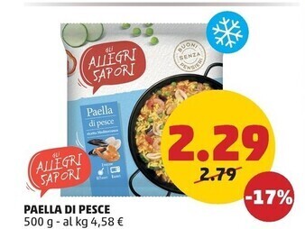 PENNY Gli allegri sapori paella di pesce offerta