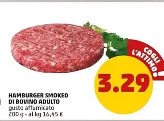 PENNY Hamburger smoked di bovino adulto offerta