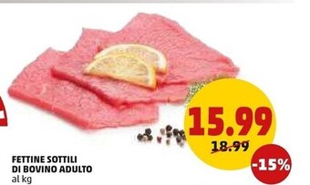 PENNY Fettine sottili di bovino adulto offerta