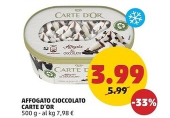 PENNY Carte d'or affogato cioccolato offerta