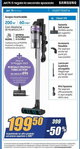 Leonardelli Samsung jet 75 easy vs20t7533t4 offerta