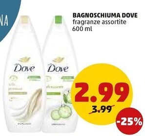 PENNY Dove bagnoschiuma offerta