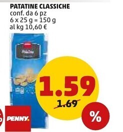 PENNY Penny patatine classiche offerta