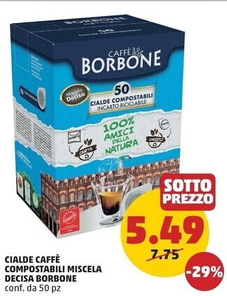 PENNY Caffe borbone cialde caffè compostabili miscela decisa offerta