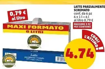 PENNY Sapor di cascina latte parzialmente scremato offerta