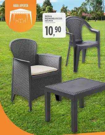 Conad SEDIA MONOBLOCCO ISCHIA colore antracite offerta