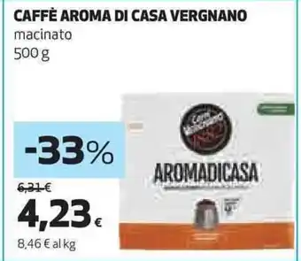 Coop CAFFÈ AROMA DI CASA VERGNANO macinato 500 g offerta