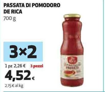Coop PASSATA DI POMODORO DE RICA 700 g offerta