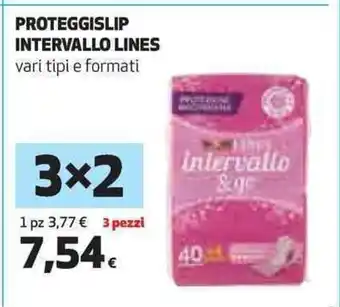Coop PROTEGGISLIP INTERVALLO LINES vari tipi e formati offerta