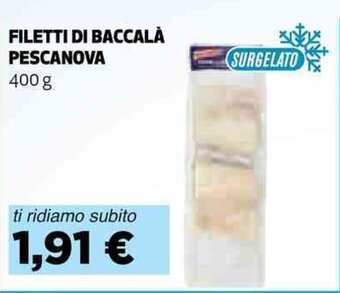 Coop FILETTI DI BACCALÀ PESCANOVA 400 g offerta