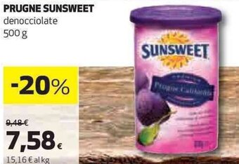 Coop PRUGNE SUNSWEET denocciolate 500 g offerta