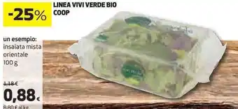 Coop LINEA VIVI VERDE BIO COOP insalata mista orientale 100 g offerta