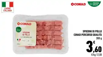 Conad City SPIEDINI DI POLLO CONAD PERCORSO QUALITÀ 300 g offerta
