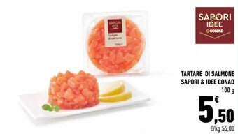 Conad City TARTARE DI SALMONE SAPORI & IDEE CONAD 100 g offerta