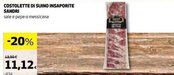 Coop COSTOLETTE DI SUINO INSAPORITE SANDRI sale e pepe o messicana offerta