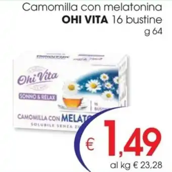 Camomilla con melatonina OHI VITA 16 bustine g 64