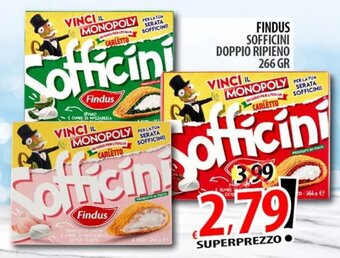 Il Genio Supermercato FINDUS SOFFICINI DOPPIO RIPIENO 266 GR offerta