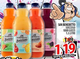 Il Genio Supermercato SAN BENEDETTO SUCCOSO VARI GUSTI 1,5 LITRI offerta