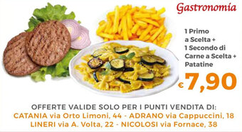 Tocal Gastronomía 1 Primo a Scelta + 1 Secondo di Carne a Scelta + Patatine offerta