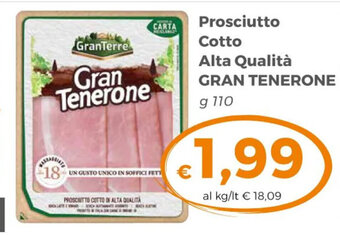 Tocal Prosciutto Cotto Alta Qualità GRAN TENERONE g 110 offerta