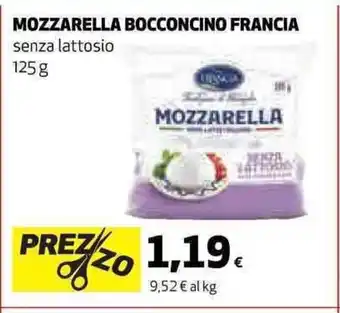 Coop MOZZARELLA BOCCONCINO FRANCIA senza lattosio 125 g offerta