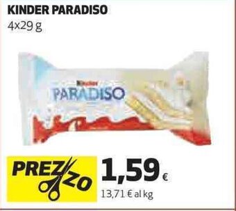 Coop KINDER PARADISO 4x29 g offerta