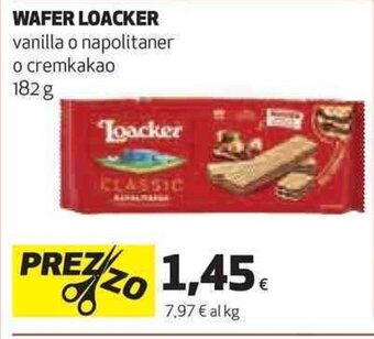 Coop WAFER LOACKER vanilla o napolitaner o cremkakao 182 g offerta