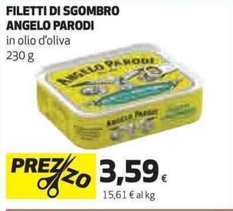 Coop FILETTI DI SGOMBRO ANGELO PARODI in olio d'oliva 230 g offerta
