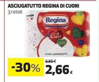 Coop ASCIUGATUTTO REGINA DI CUORI 3 rotoli offerta