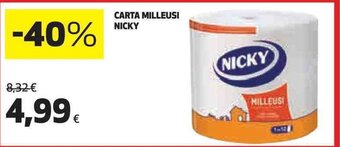 Coop CARTA MILLEUSI NICKY offerta