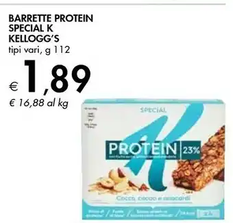 Bennet Kellogg's - Special K Protein con Frutta Secca, Semi e Crema di Mandorle 112 g(ml) offerta